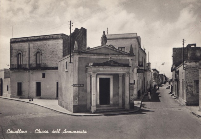 Cappella dell'Annunziata, demolita (cartolina d'epoca, ed. Ginelli)